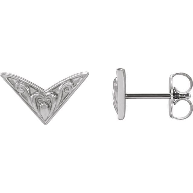 Platinum Sculptural Earrings