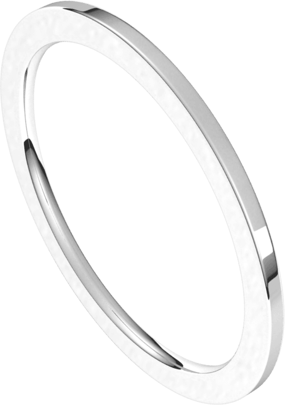 Platinum 1 mm Comfort-Fit Flat Band