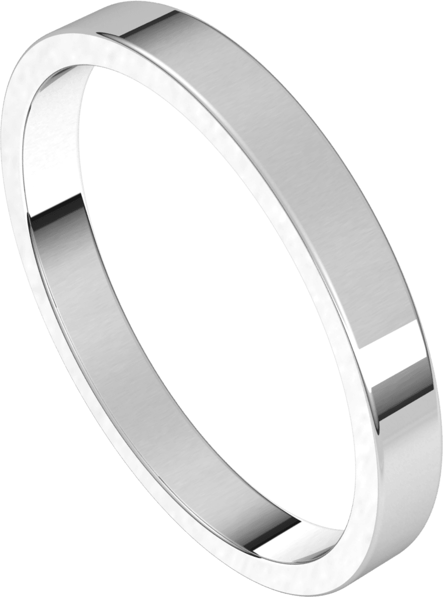 Platinum 2.5 mm Flat Band