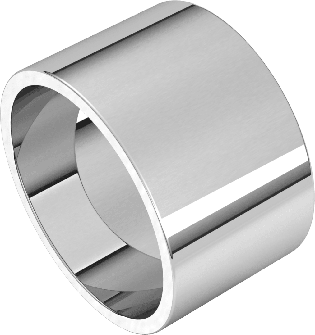Sterling Silver 12 mm Flat Band