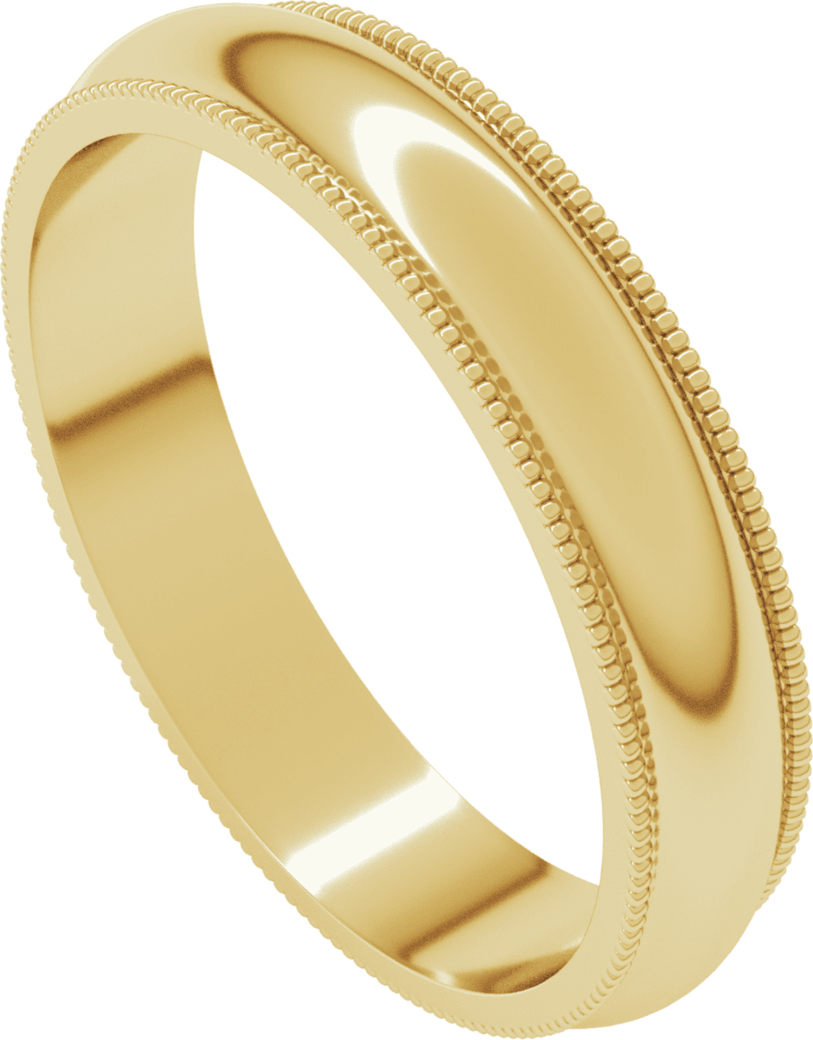 10K Yellow Gold 14 mm Half Round Band