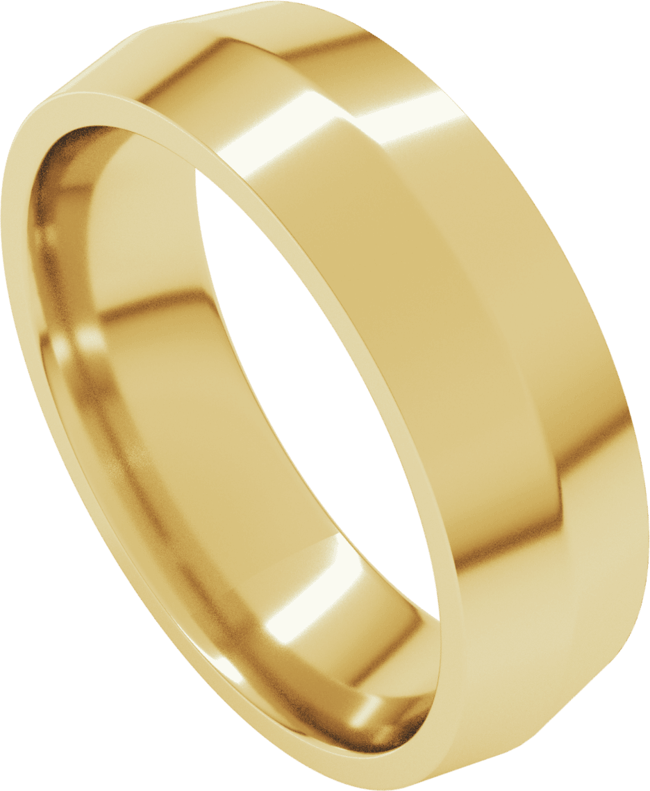 10K Yellow Gold 8 mm Comfort-Fit Knife Band
