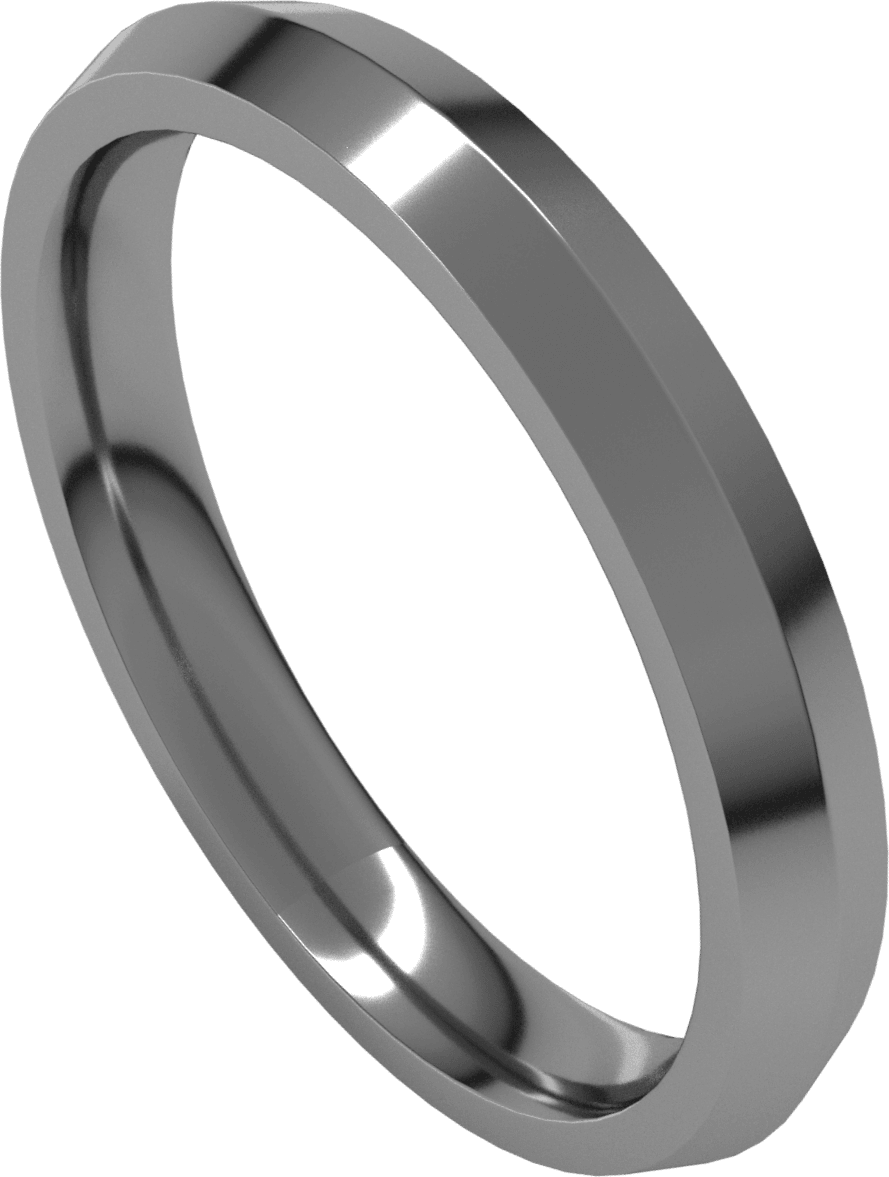 Sterling Silver 3 mm Comfort-Fit Knife Band