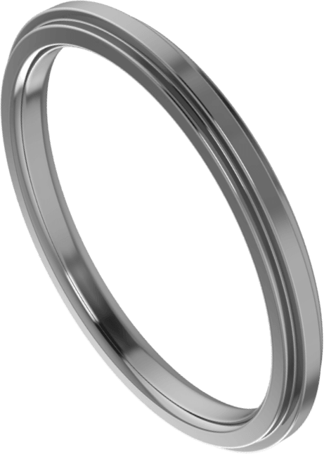Platinum 2 mm Stepped-Edge Comfort-Fit Flat Band