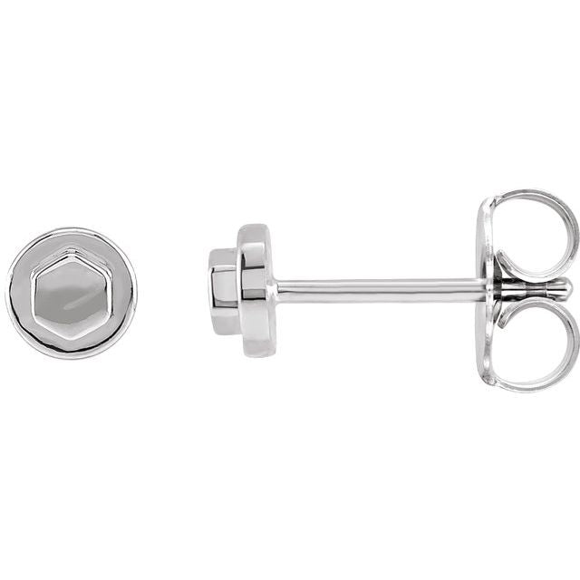Platinum Bolt Earrings