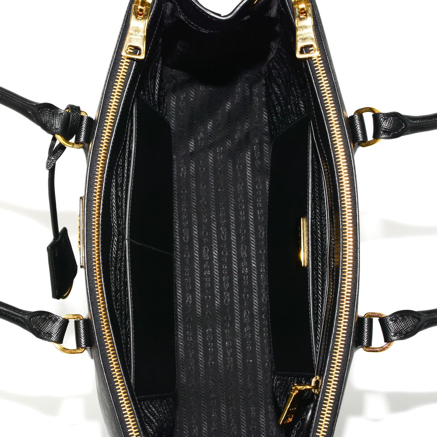 PRADA Galleria Saffiano Leather Bag - Large (Black)