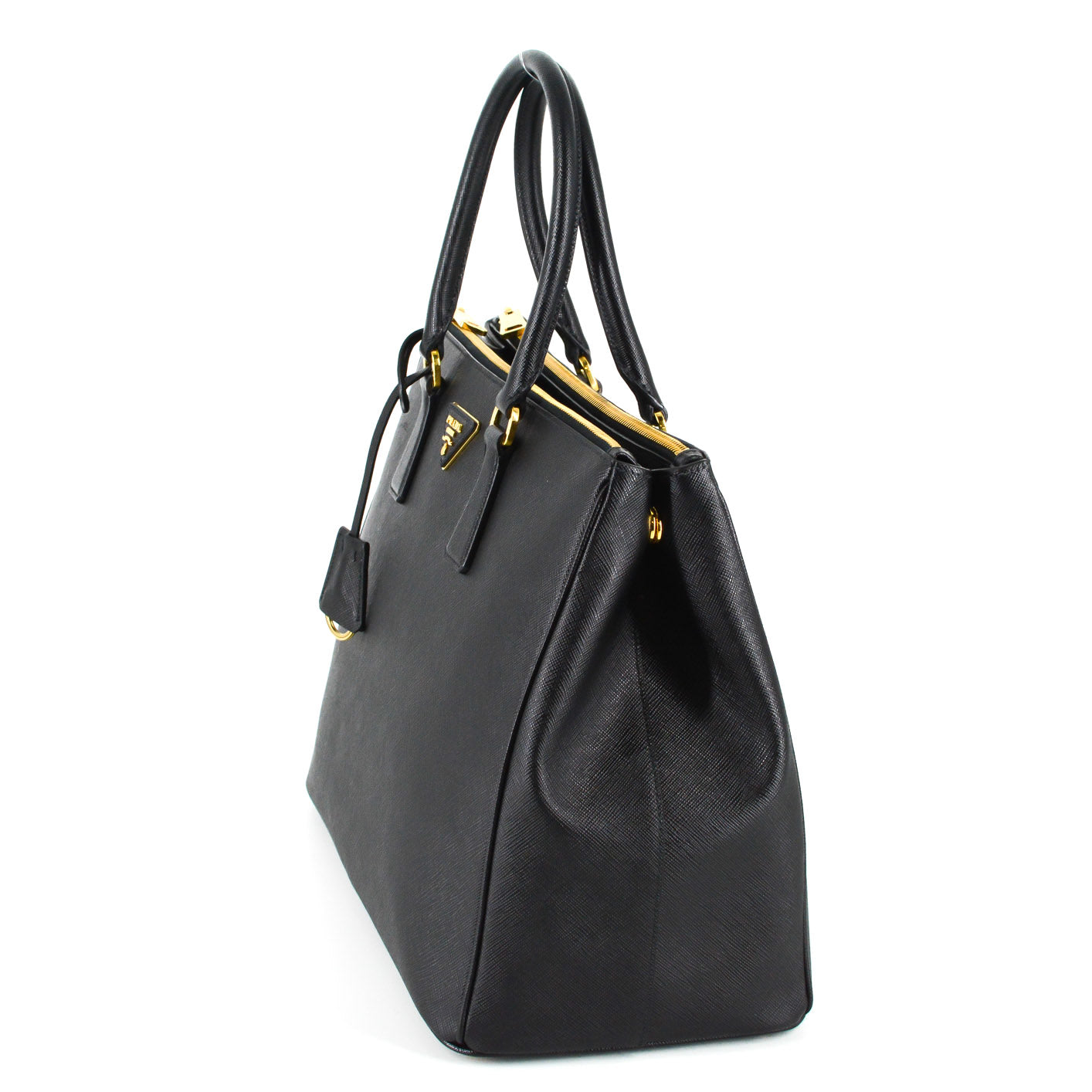 PRADA Galleria Saffiano Leather Bag - Large (Black)