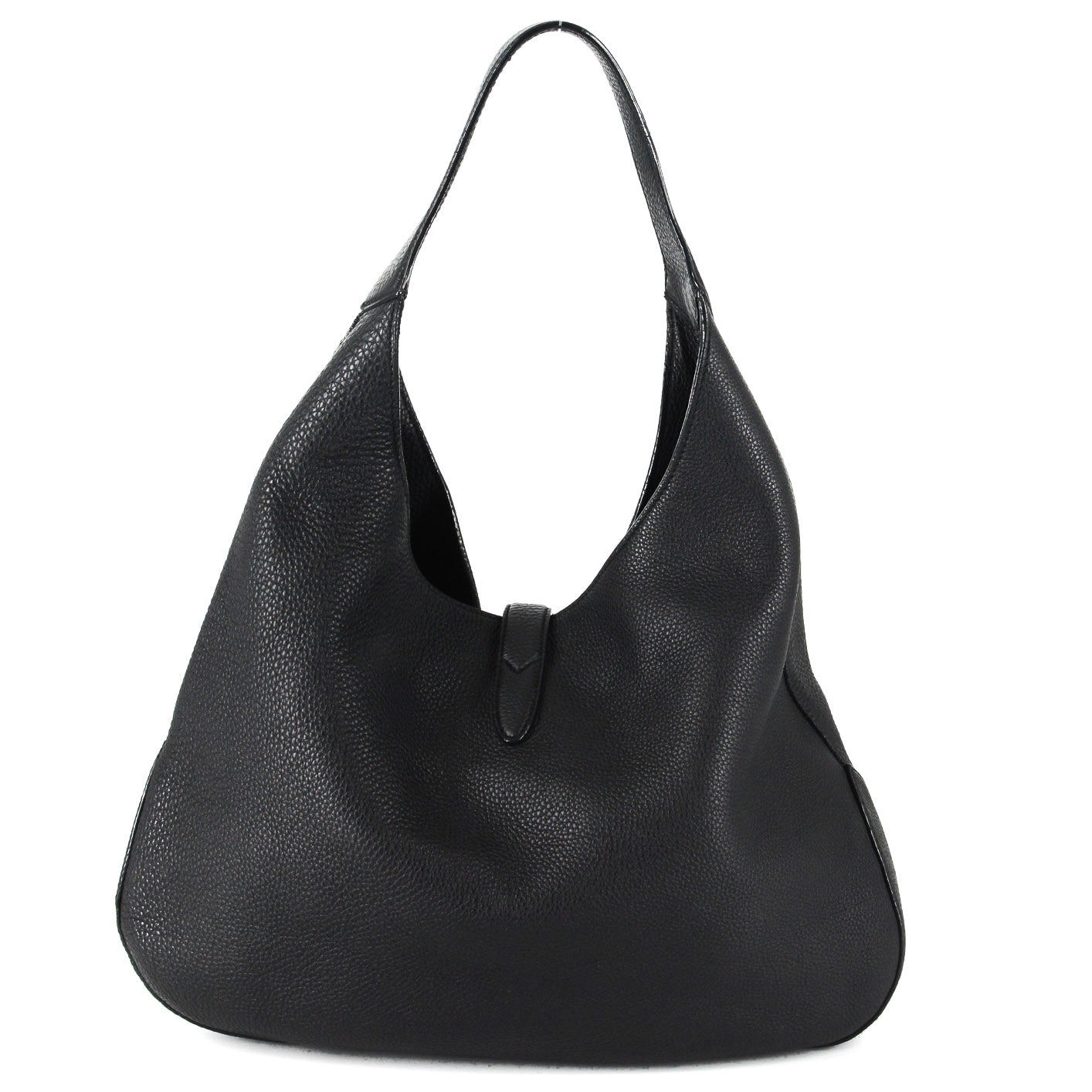 GUCCI Soft Leather Hobo Bag in Black