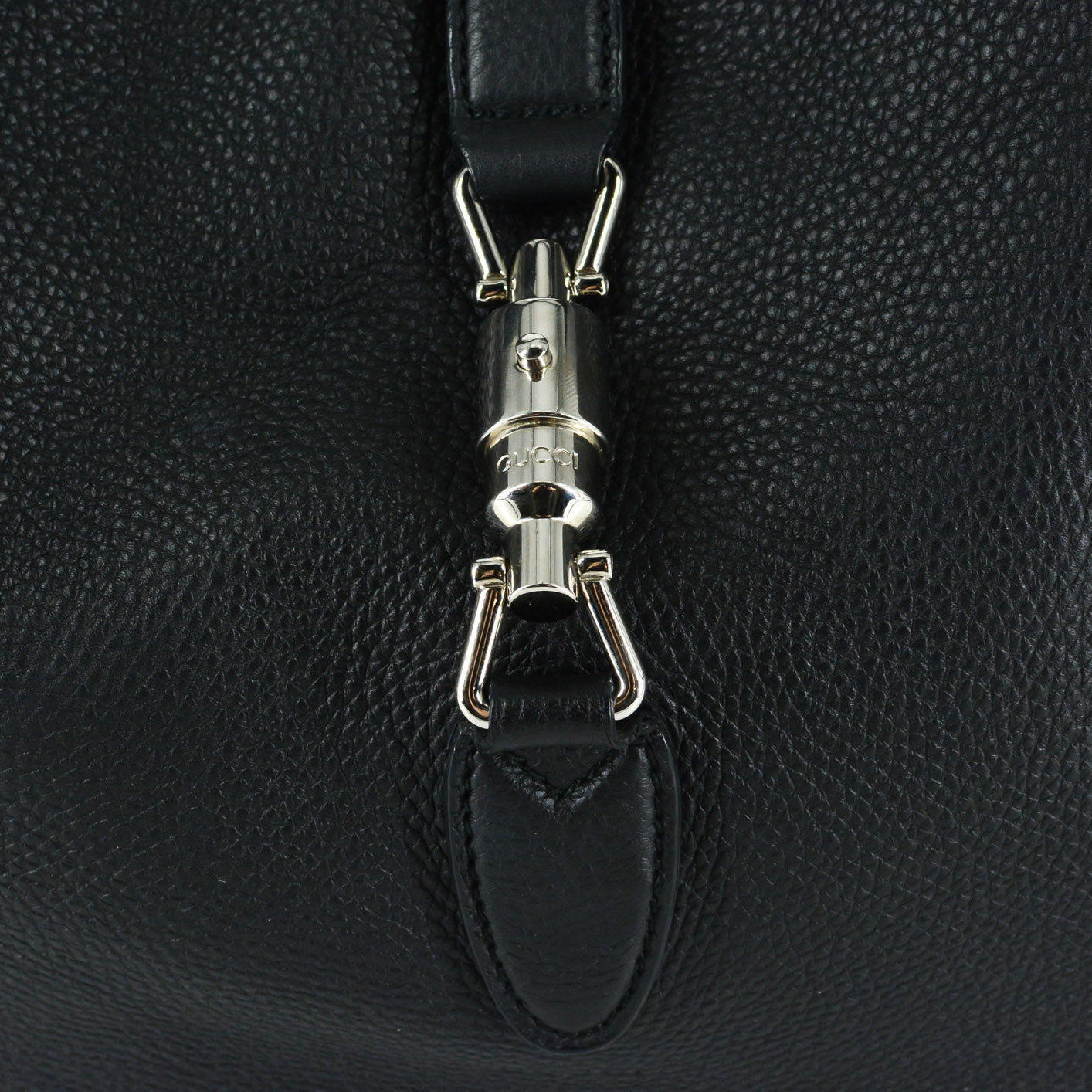 GUCCI Soft Leather Hobo Bag in Black