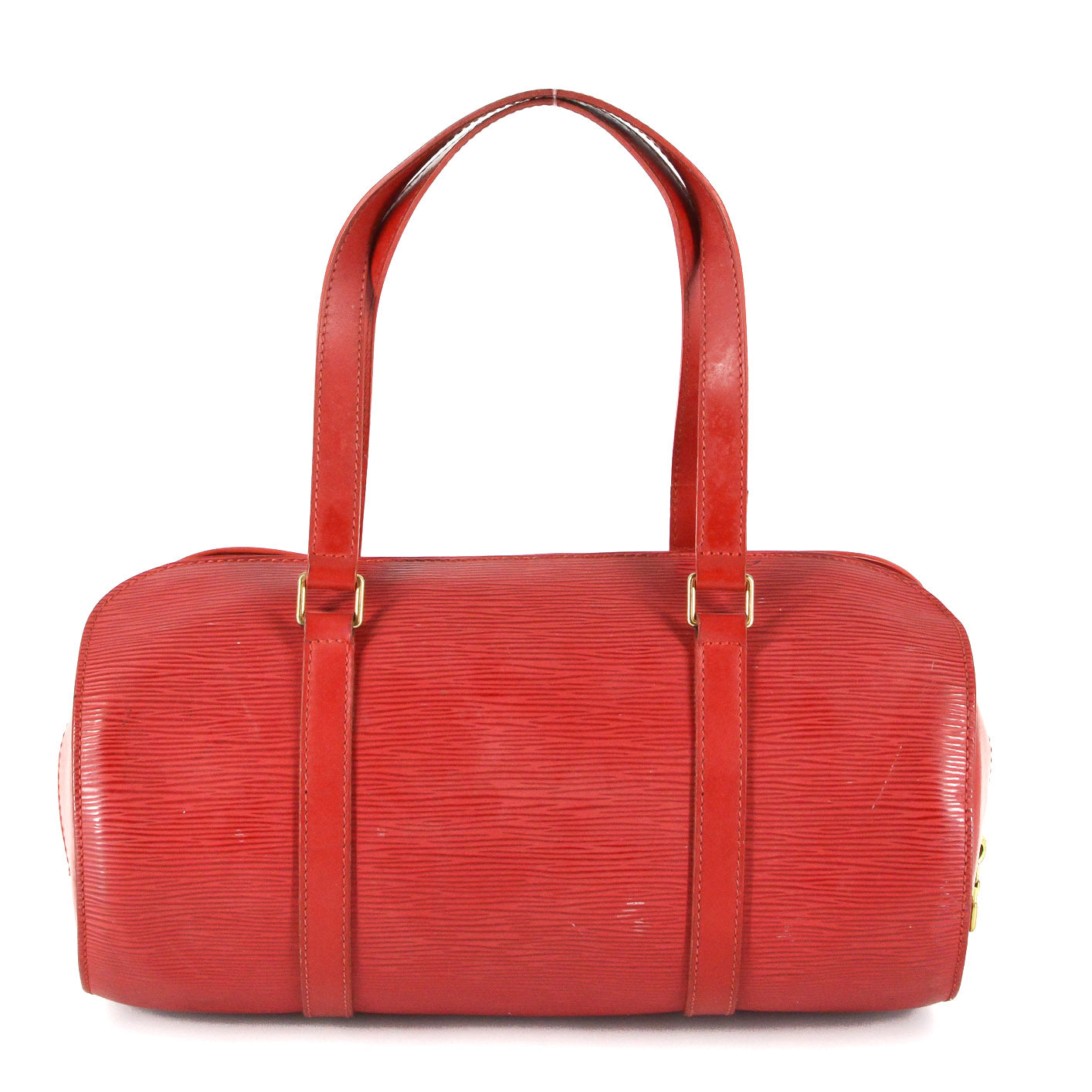 LOUIS VUITTON Soufflot Red EPI Leather Satchel