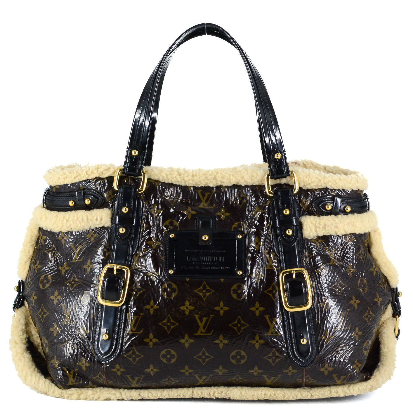 LOUIS VUITTON Limited Edition Monogram Shearling Thunder Bag