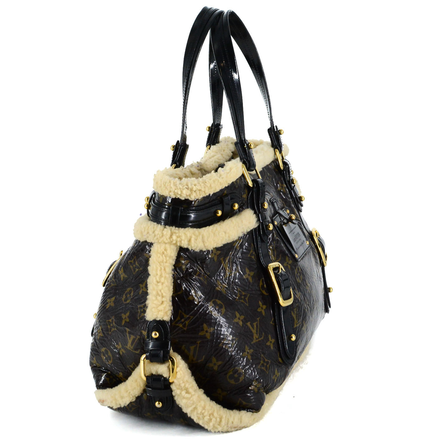LOUIS VUITTON Limited Edition Monogram Shearling Thunder Bag