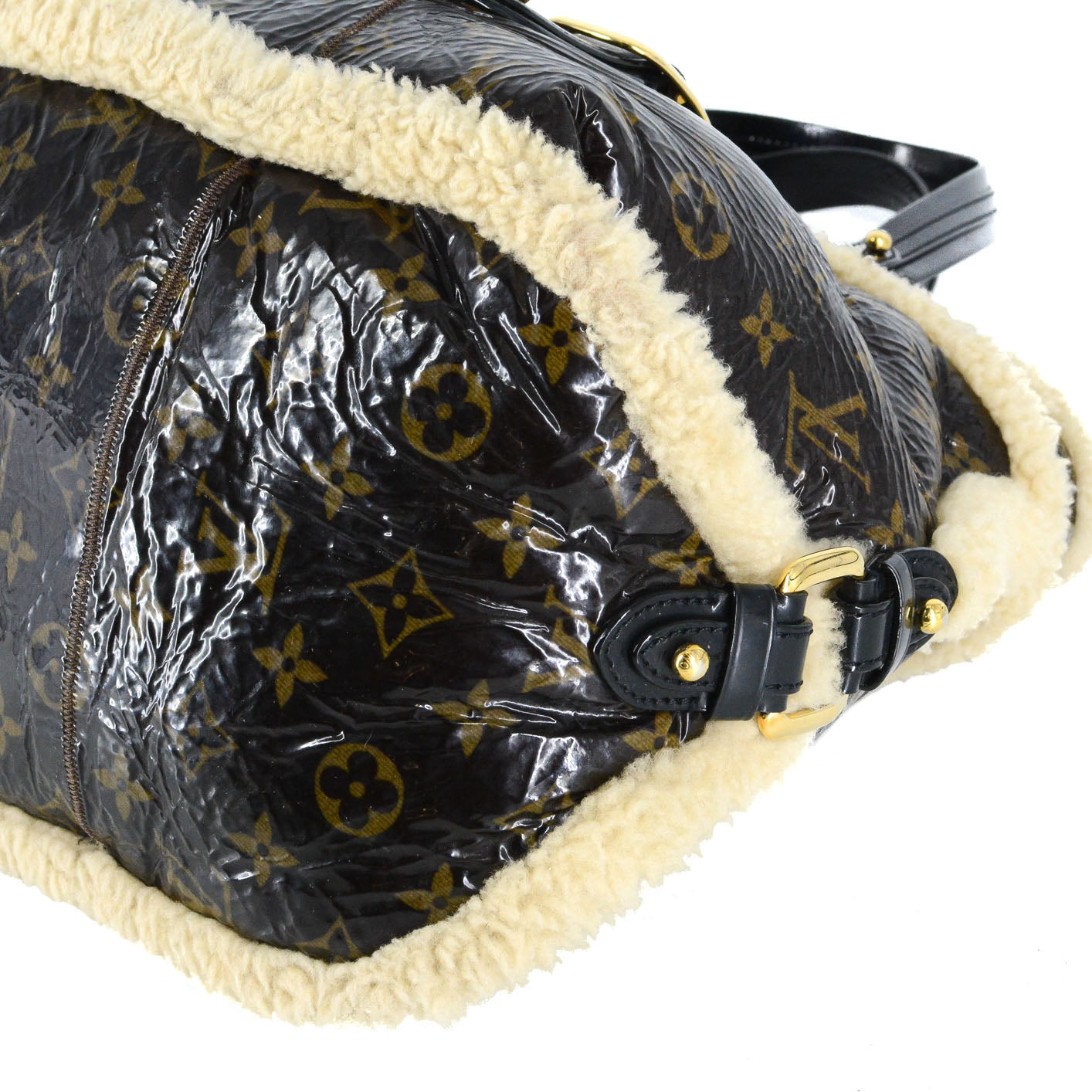 LOUIS VUITTON Limited Edition Monogram Shearling Thunder Bag