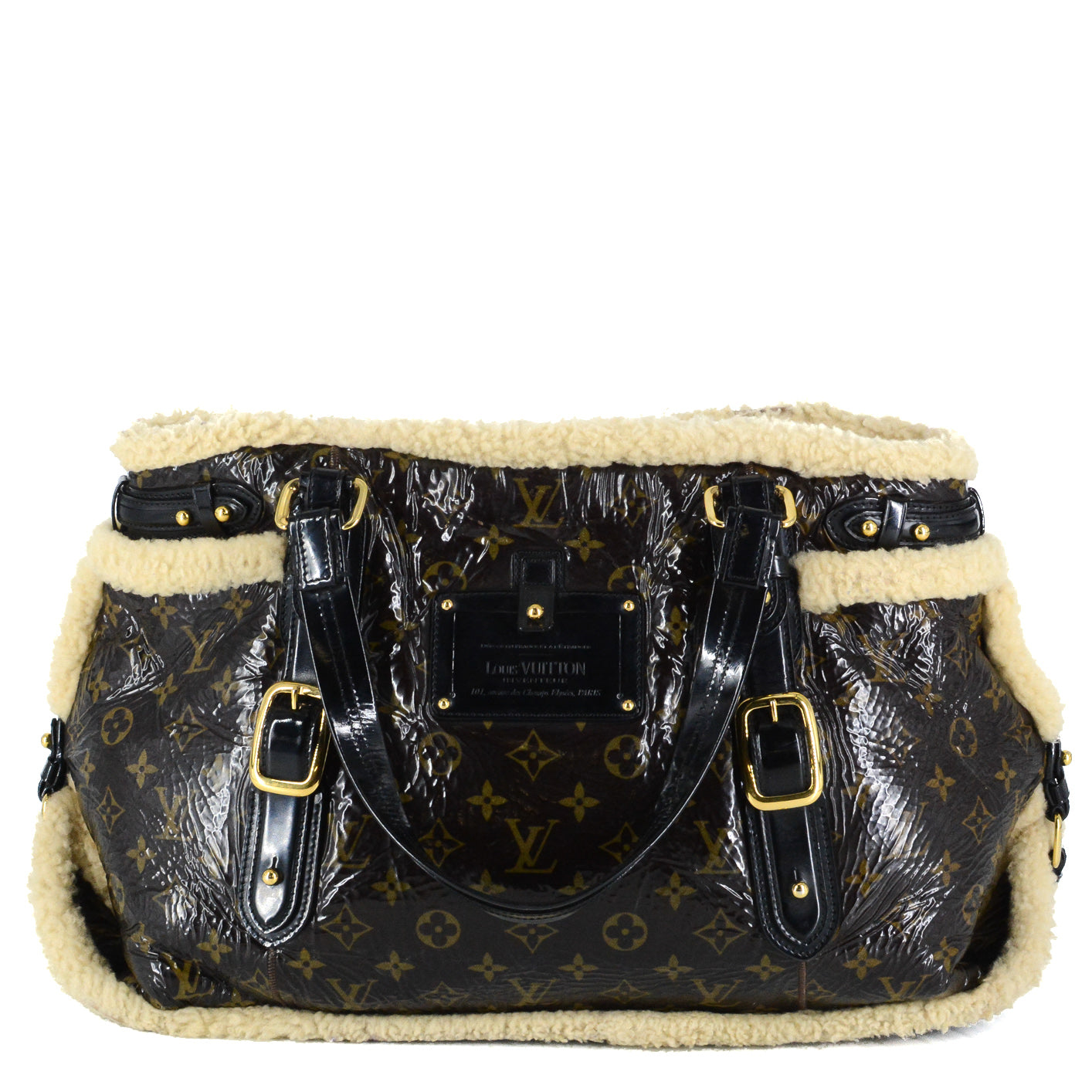 LOUIS VUITTON Limited Edition Monogram Shearling Thunder Bag