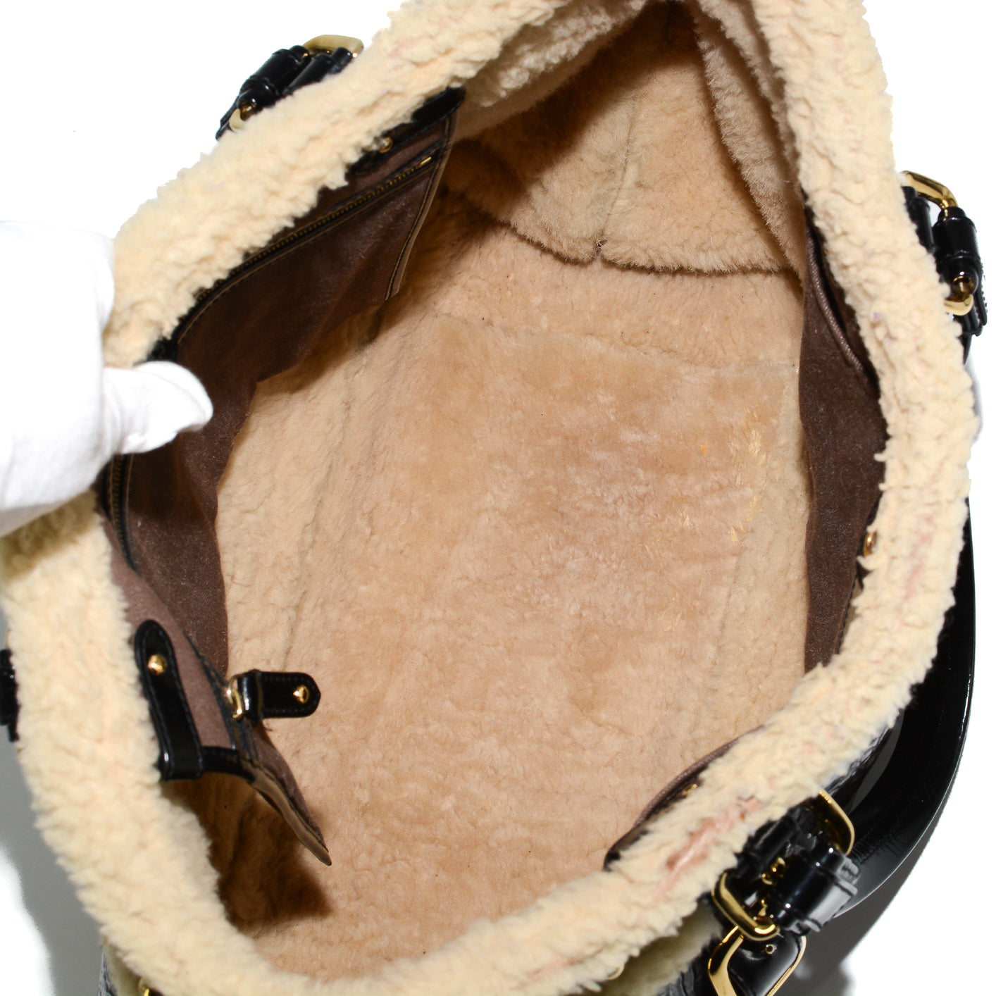 LOUIS VUITTON Limited Edition Monogram Shearling Thunder Bag