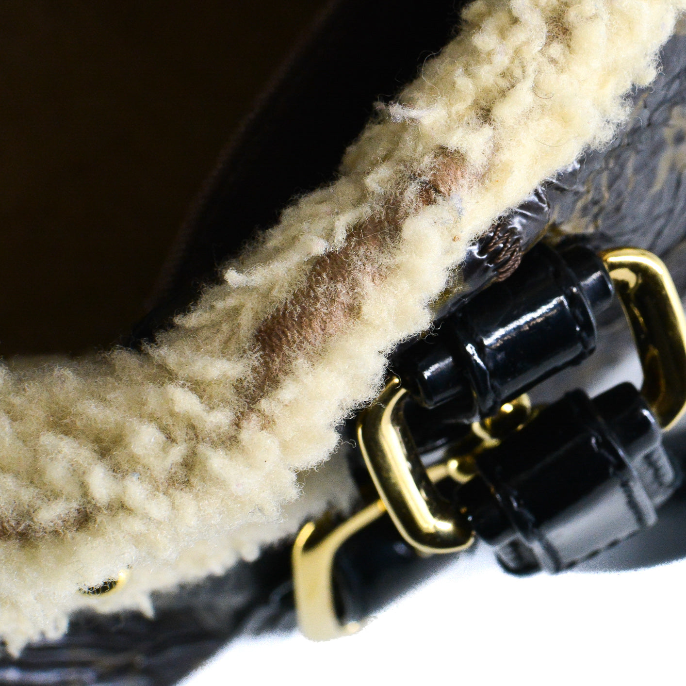 LOUIS VUITTON Limited Edition Monogram Shearling Thunder Bag