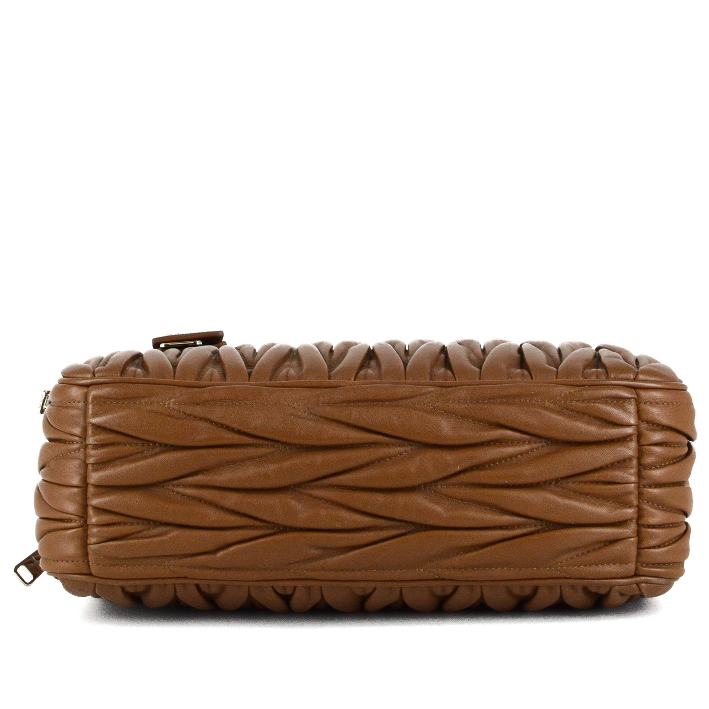 MIU MIU Bandoliera Matelasse Cannella Handbag