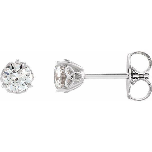 Platinum 1/3 CTW Natural Diamond Celtic-Inspired Earrings