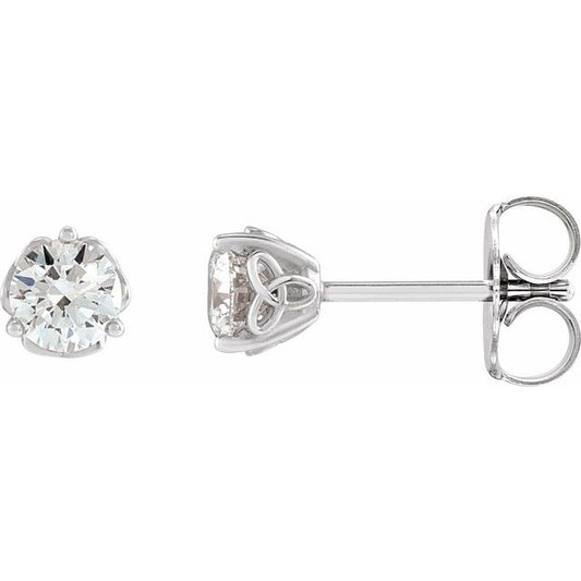 Platinum 1/3 CTW Natural Diamond Celtic-Inspired Earrings