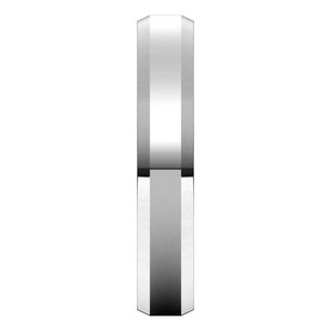 Product - Sterling Silver 4 mm Beveled-Edge Comfort-Fit Flat Band