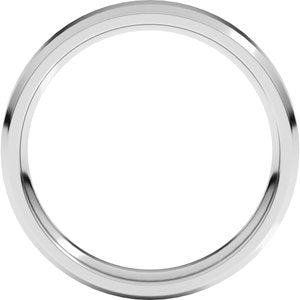 Product - Sterling Silver 4 mm Beveled-Edge Comfort-Fit Flat Band