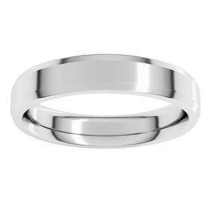 Product - Sterling Silver 4 mm Beveled-Edge Comfort-Fit Flat Band