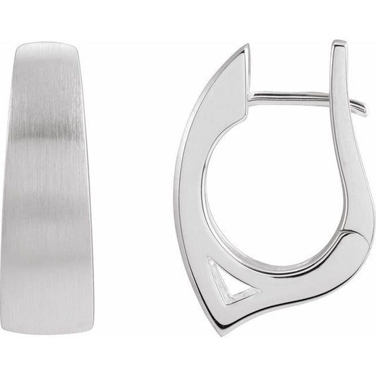 Sterling Silver 24.2 mm Hinged Hoop Earrings