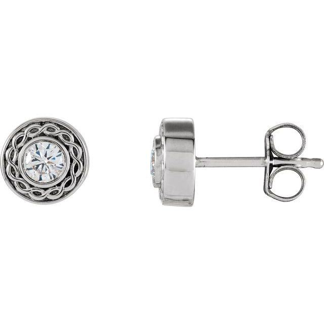 Platinum 1/5 CTW Natural Diamond Earrings