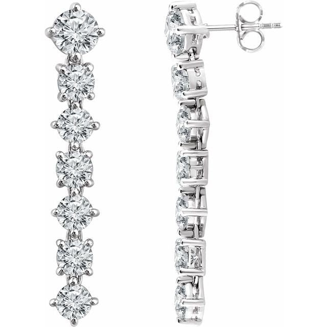 Sterling Silver Imitation White Cubic Zirconia Earrings 
