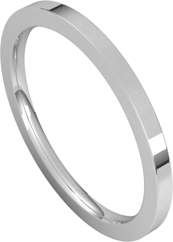 Sterling Silver 1.5 mm Comfort-Fit Flat Band