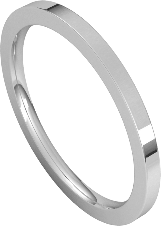 Sterling Silver 1.5 mm Comfort-Fit Flat Band