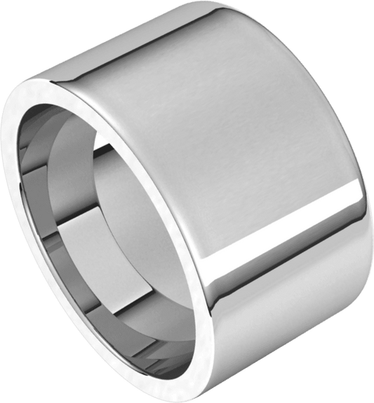 Sterling Silver 12 mm Comfort-Fit Flat Band
