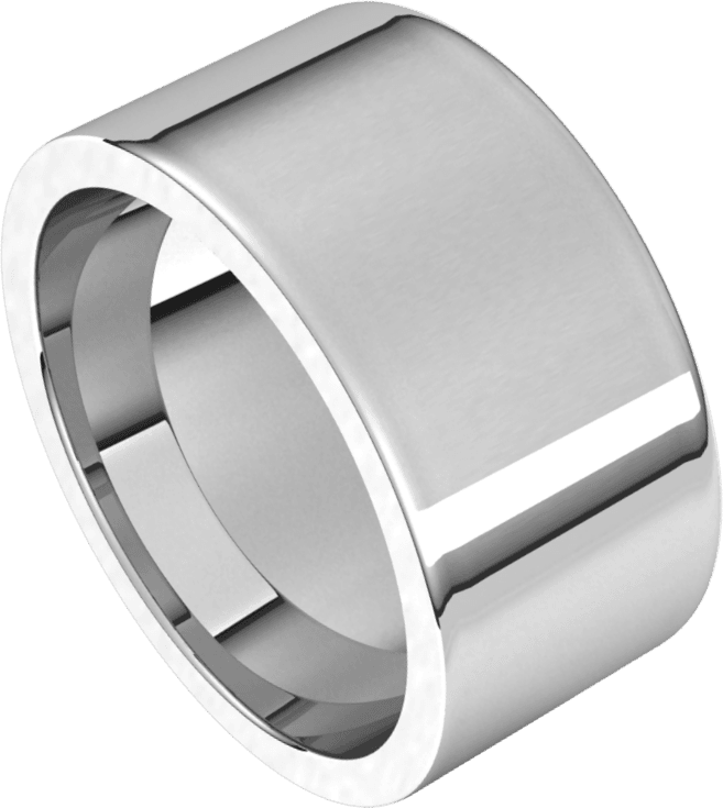Sterling Silver 10 mm Comfort-Fit Flat Band