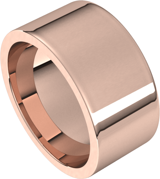 10K Rose Gold 8 mm Comfort-Fit Flat Band