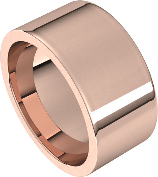 10K Rose Gold 8 mm Comfort-Fit Flat Band