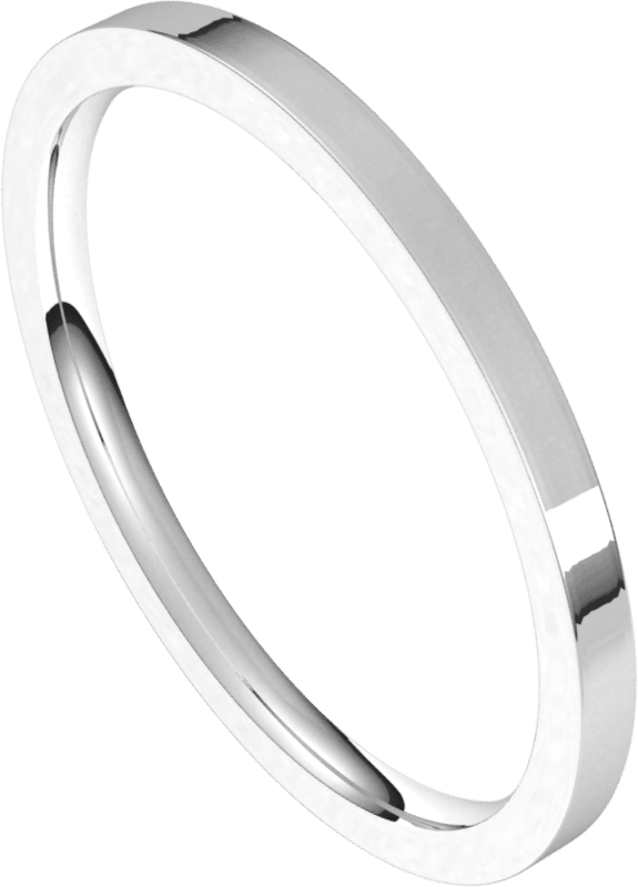 Sterling Silver 1.5 mm Flat Comfort Fit Light Band