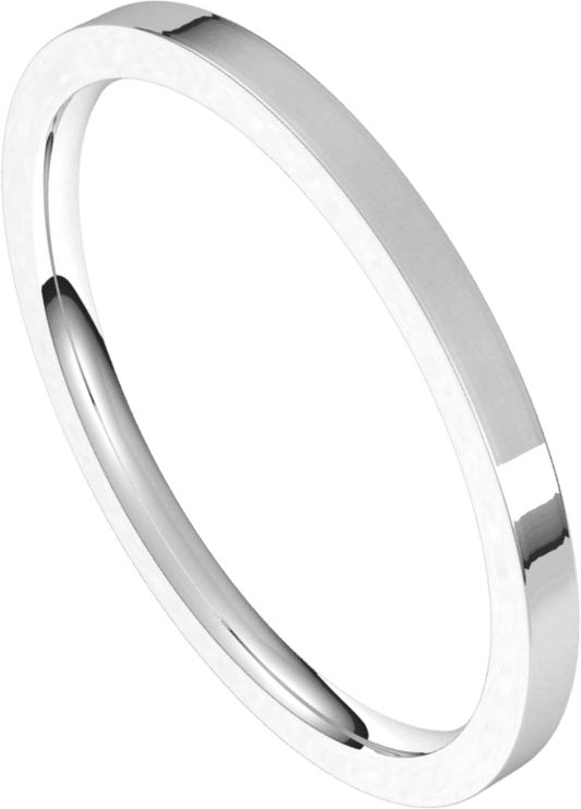 Sterling Silver 1.5 mm Flat Comfort Fit Light Band