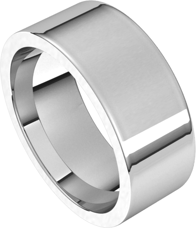 Sterling Silver 8 mm Comfort-Fit Flat Band