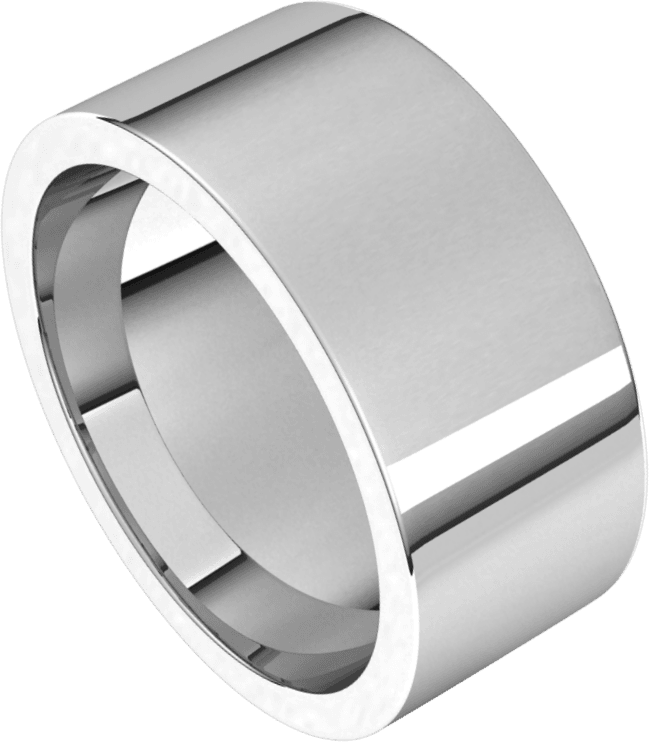 Sterling Silver 9 mm Comfort-Fit Flat Band