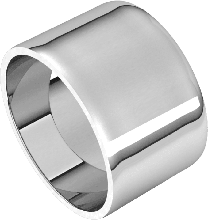 Sterling Silver 12 mm Flat Ultra-Light Band