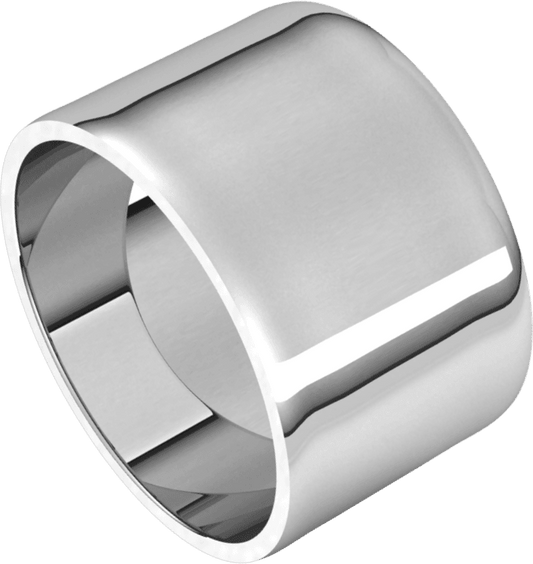 Sterling Silver 12 mm Flat Ultra-Light Band