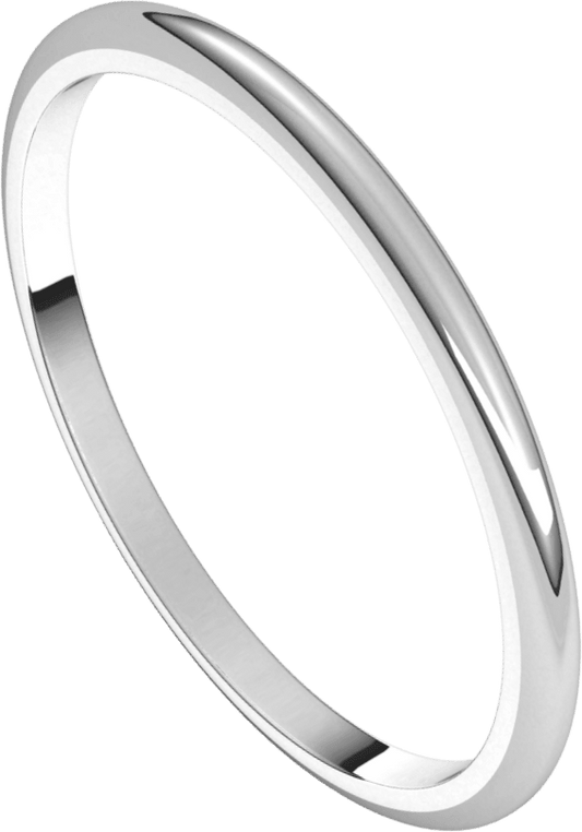 Sterling Silver 1.5 mm Half Round Band