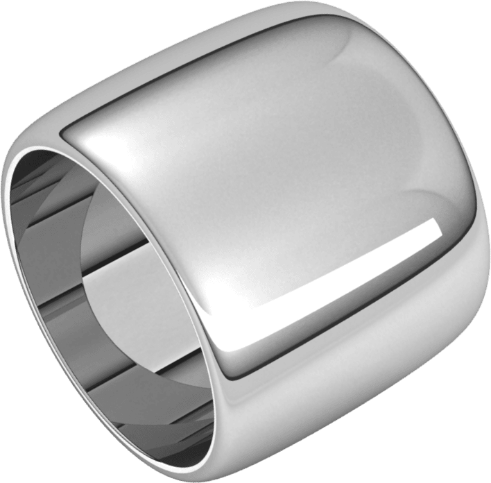 Sterling Silver 17 mm Half Round Band