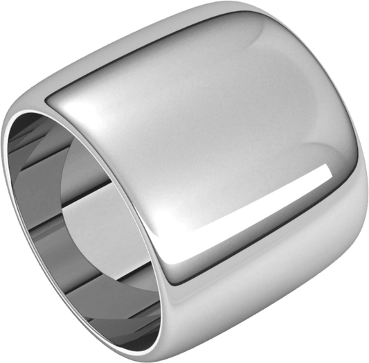 Sterling Silver 17 mm Half Round Band