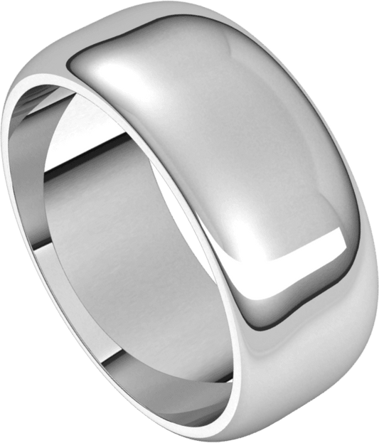 Platinum 8 mm Half Round Band