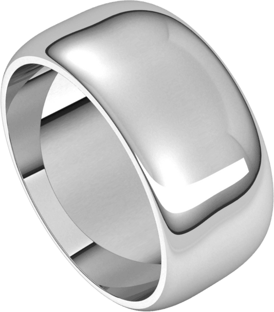 Platinum 9 mm Half Round Band