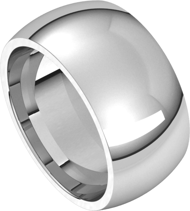 Palladium 10 mm Comfort-Fit Half Round Band