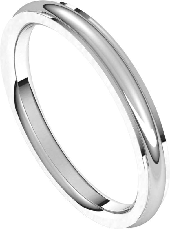 Palladium 2.5 mm Stepped-Edge Comfort-Fit Half Round Band