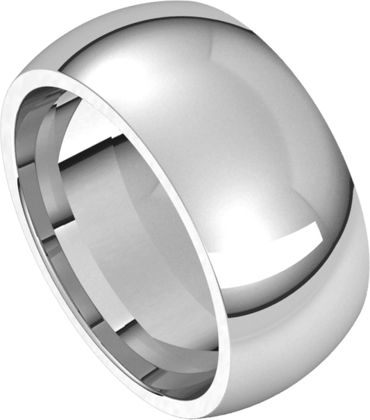 Sterling Silver 9 mm Comfort-Fit Half Round Band