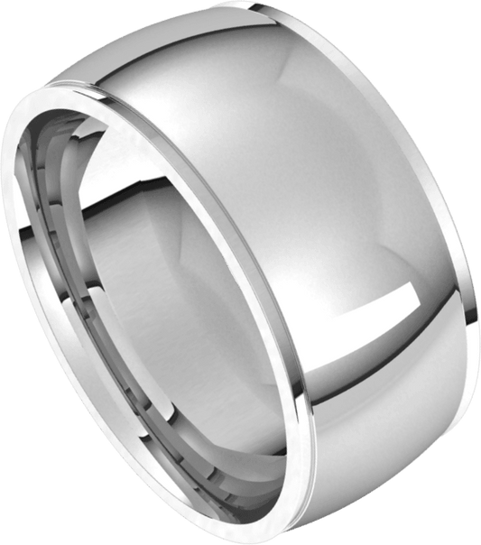 Continuum Sterling Silver 9 mm Stepped-Edge Comfort-Fit Half Round Band